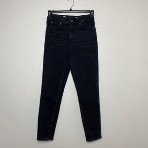 TED BAKER Poppiyy skinny-leg high-rise Washed Black denim jeans Women's Sz 26x28